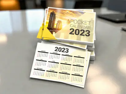Pocket calendar design services in Nairobi - portable promotional calendars