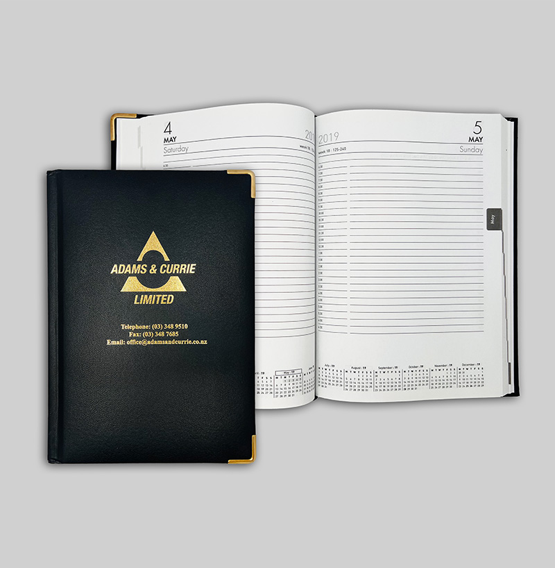 Hardcover branded diary with logo printing in Nairobi - corporate gift
