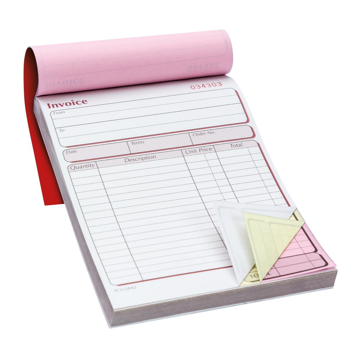 Triplicate invoice book printing Nairobi Kenya - 3 part carbonless with serial numbers