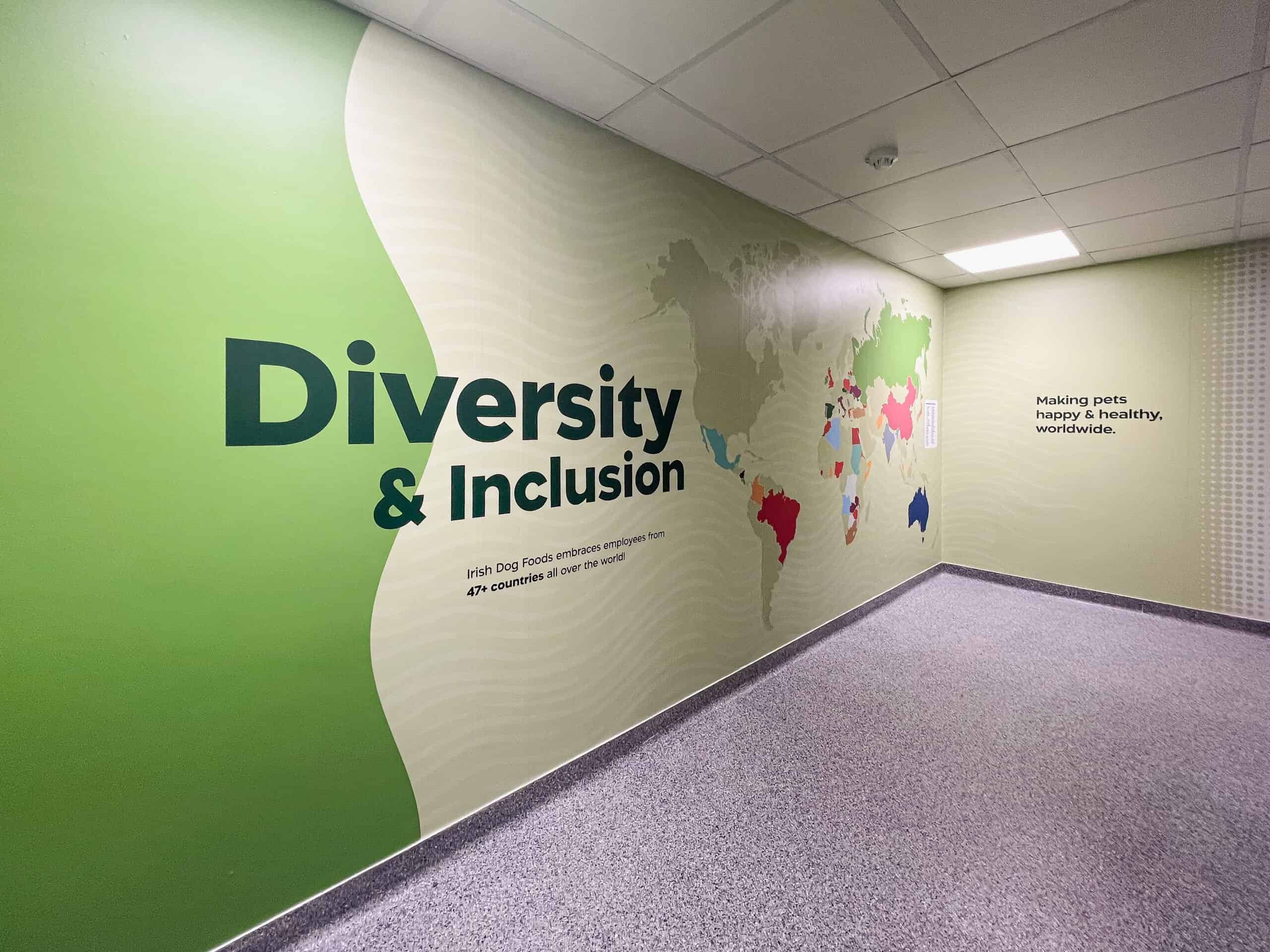 Office wall branding and graphics in Nairobi - reception wall with company logo